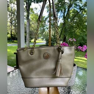 Anne Klein elegant gold Tone purse